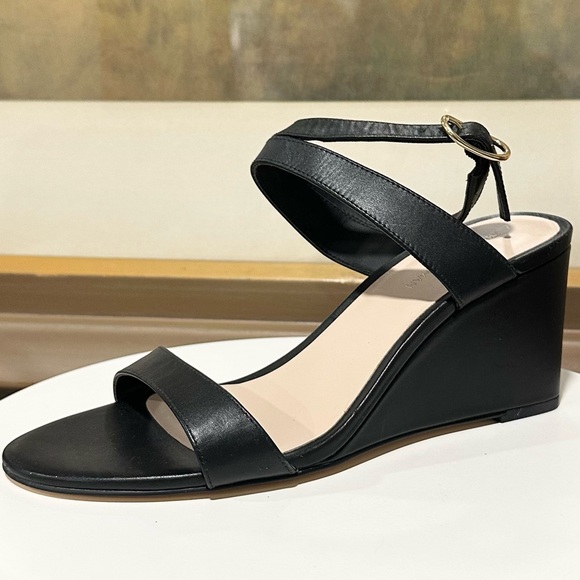 🌹STUART WEITZMAN🌹 Ave Strappy Wedge Sandals In Black Size: 7.5 - Picture 5 of 15